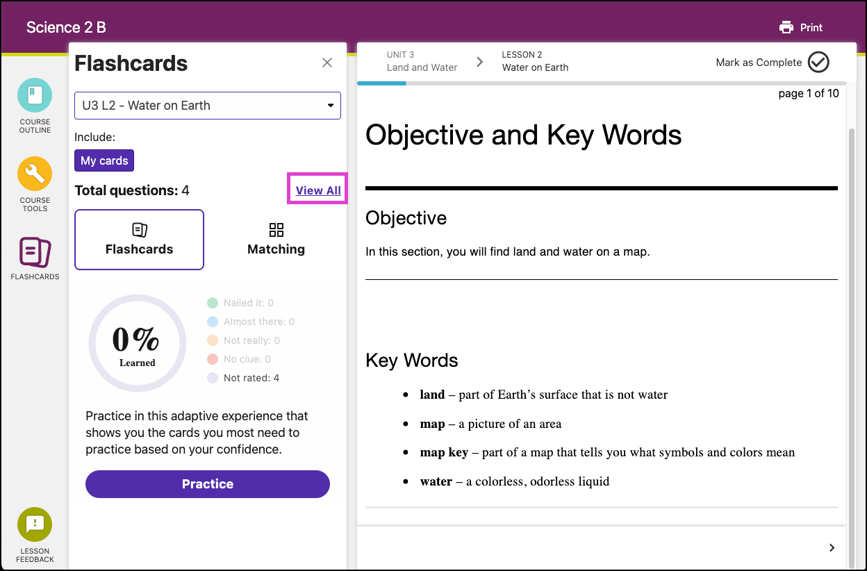 Flash Cards - Accessing & Creating Flashcards