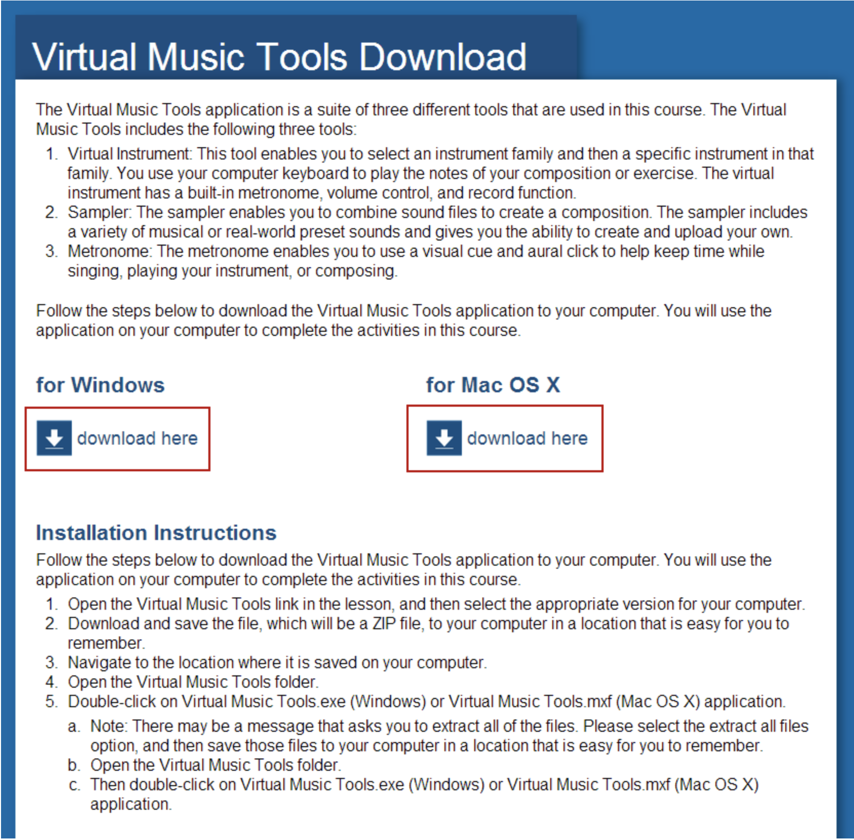 Virtual Music Tools Introduction